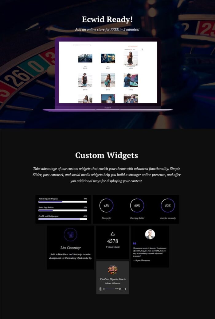 WinWin - Tema WordPress Situs Web Kasino - Fitur Gambar 6