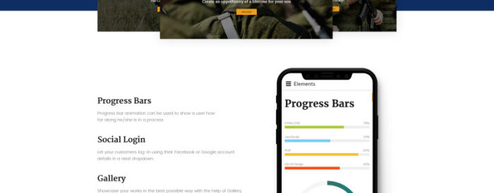 Template Joomla Responsif Sekolah Militer - Fitur Gambar 3