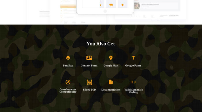 Template Joomla Responsif Sekolah Militer - Fitur Gambar 7