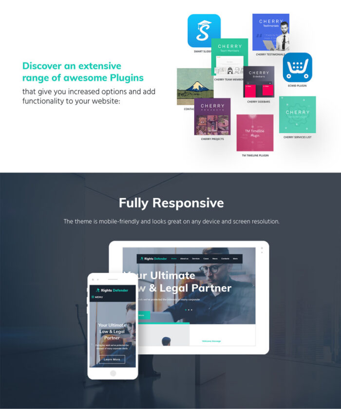Tema WordPress Pengacara - Pembela Hak - Fitur Gambar 6
