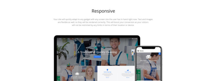 Membersihkan Template Joomla Responsif - Fitur Gambar 1