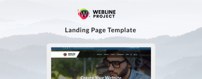 Proyek Webline - Template Halaman Arahan Perusahaan - Fitur Gambar 1