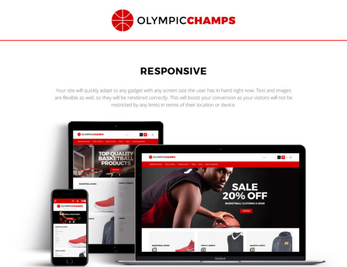 OlympicChamps - Tema Magento Toko Bola Basket - Fitur Gambar 1