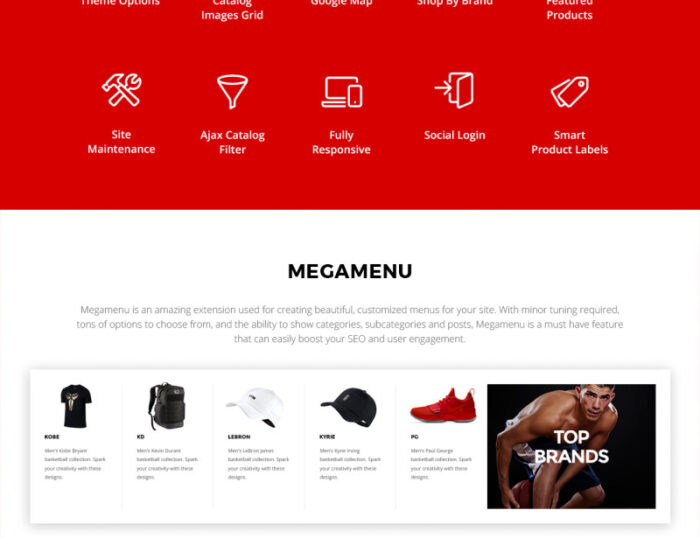 OlympicChamps - Tema Magento Toko Bola Basket - Fitur Gambar 3