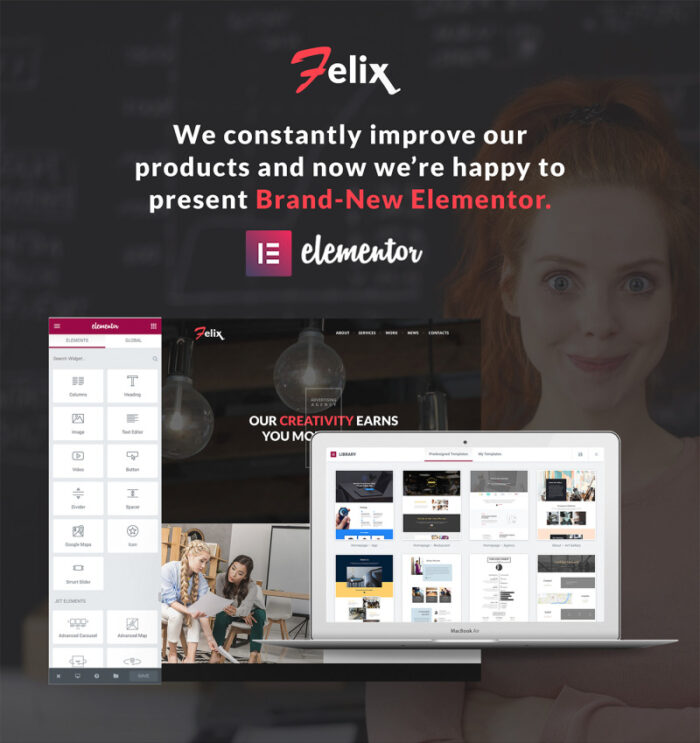 Tema WordPress Felix Advertising Agency - Fitur Gambar 1