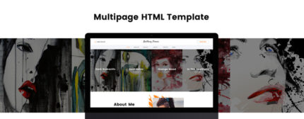 Brittany Pierce - Template Situs Web HTML5 Multihalaman Portofolio Artis - Fitur Gambar 1