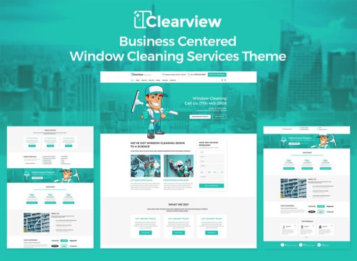 Tema WordPress Clearview - Layanan Pembersihan Jendela - Fitur Gambar 1