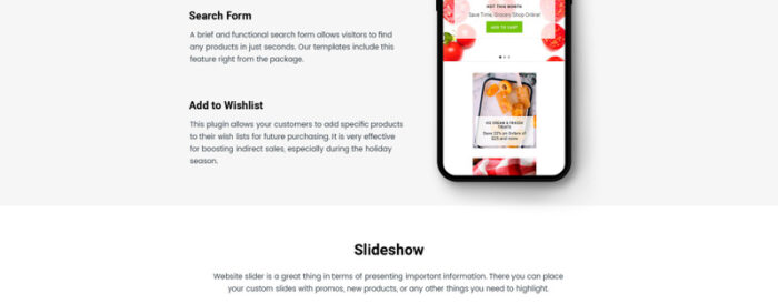 Toko Makanan - Template OpenCart Responsif - Fitur Gambar 4