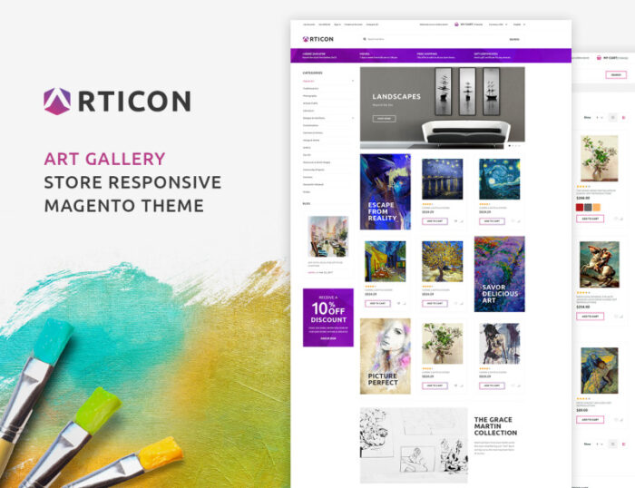 Articon - Tema Magento Toko Galeri Seni - Fitur Gambar 1