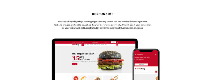 KingBurg - Template Burger OpenCart - Fitur Gambar 1