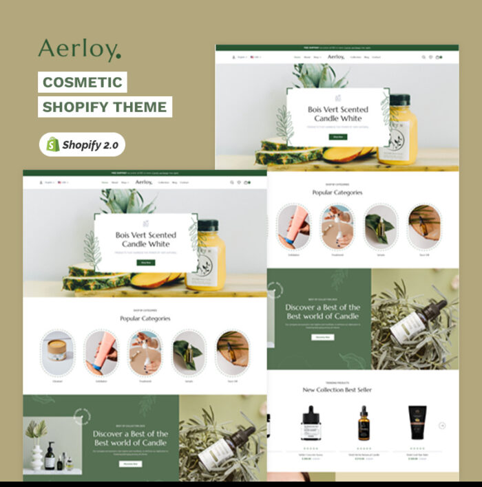 Aerloy - Tema Responsif Serbaguna Shopify 2.0 Tingkat Tinggi Kosmetik & Aksesori - Fitur Gambar 1