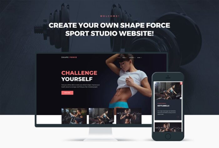 ShapeForce - Tema WordPress Sport Studio - Fitur Gambar 1