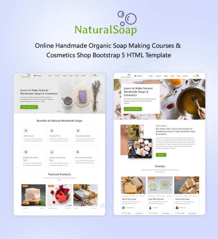 NaturalSoap – Kursus Pembuatan Sabun Organik Buatan Tangan Online & Toko Kosmetik - Fitur Gambar 1