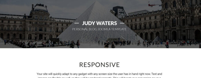 Judy Waters - Template Blog Joomla Pribadi - Fitur Gambar 1