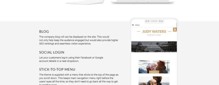 Judy Waters - Template Blog Joomla Pribadi - Fitur Gambar 3