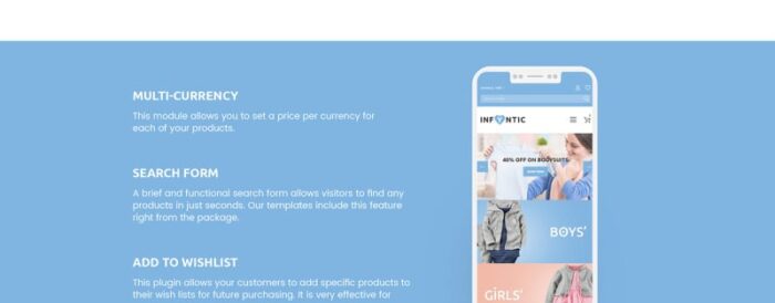 INFYNIC - Tema Shopify Toko Online Pakaian Bayi yang Tenang - Fitur Gambar 4