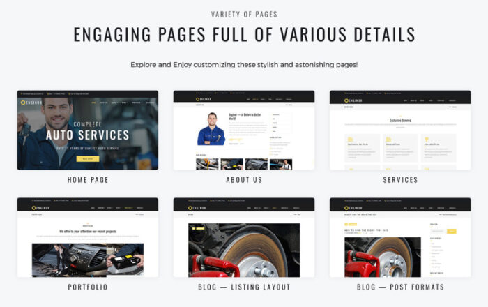 Enginor - Tema WordPress Layanan Penyetelan Mobil yang Menarik - Fitur Gambar 2