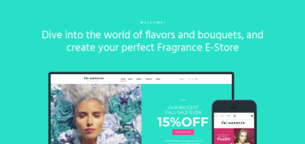 Tema WooCommerce Toko Parfum Fragrancia - Fitur Gambar 1