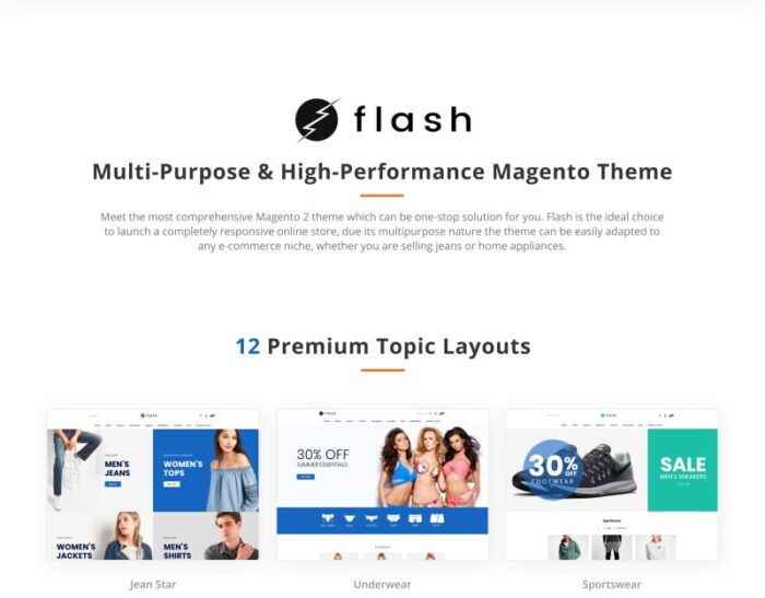 Flash - Tema Magento Serbaguna & Berkinerja Tinggi - Fitur Gambar 2