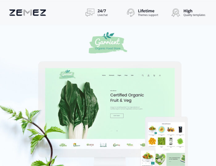 Tema Magento Makanan Organik Garrient - Fitur Gambar 1