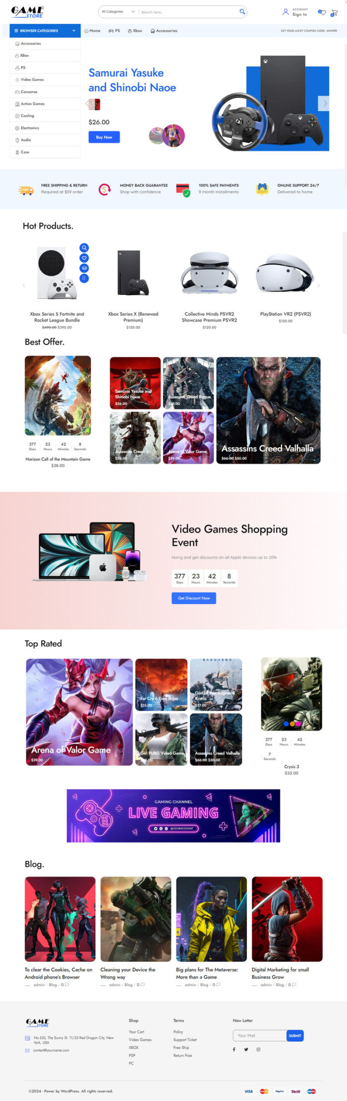 Gamestore - Game Store Woocommerce Shop Elementor Tema WordPress - Fitur Gambar 2