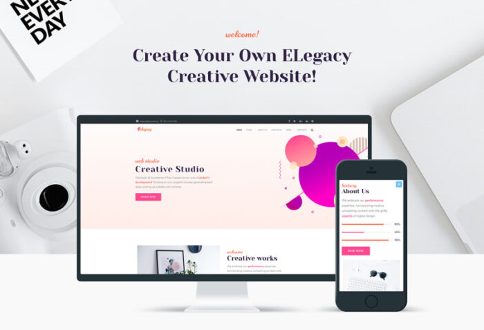 Elegacy - Tema WordPress Elementor yang Kreatif - Fitur Gambar 1