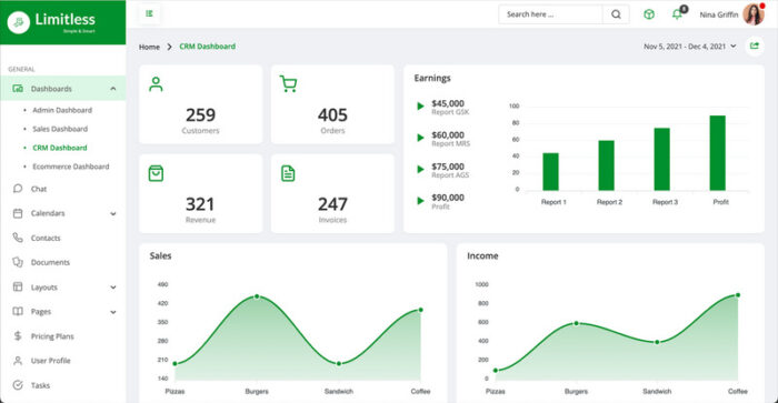 Batasi Lebih Sedikit - Template Dasbor Admin Bootstrap 5 - Fitur Gambar 2