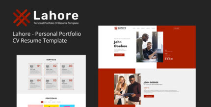 Lahore - Template CV Portofolio Pribadi⁸ - Fitur Gambar 1