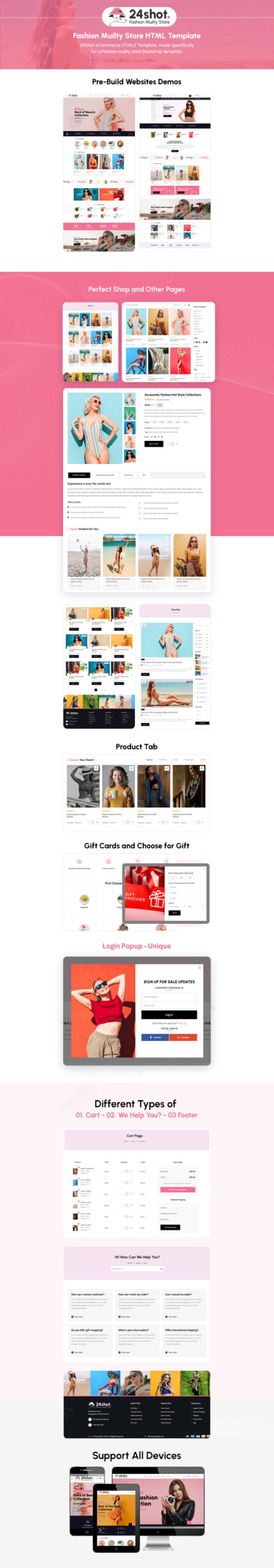 24shot Toko Mode E-Commerce Wanita dan Template Bootstrap - Fitur Gambar 1