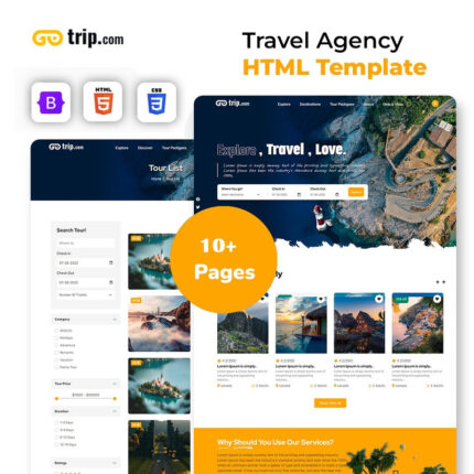 Trip.com - Template Situs Web HTML5 untuk Tur dan Perjalanan - Fitur Gambar 1