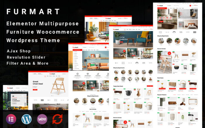 FurMart - Tema Wordpress Woocommerce Furnitur Serbaguna Elementor - Fitur Gambar 1