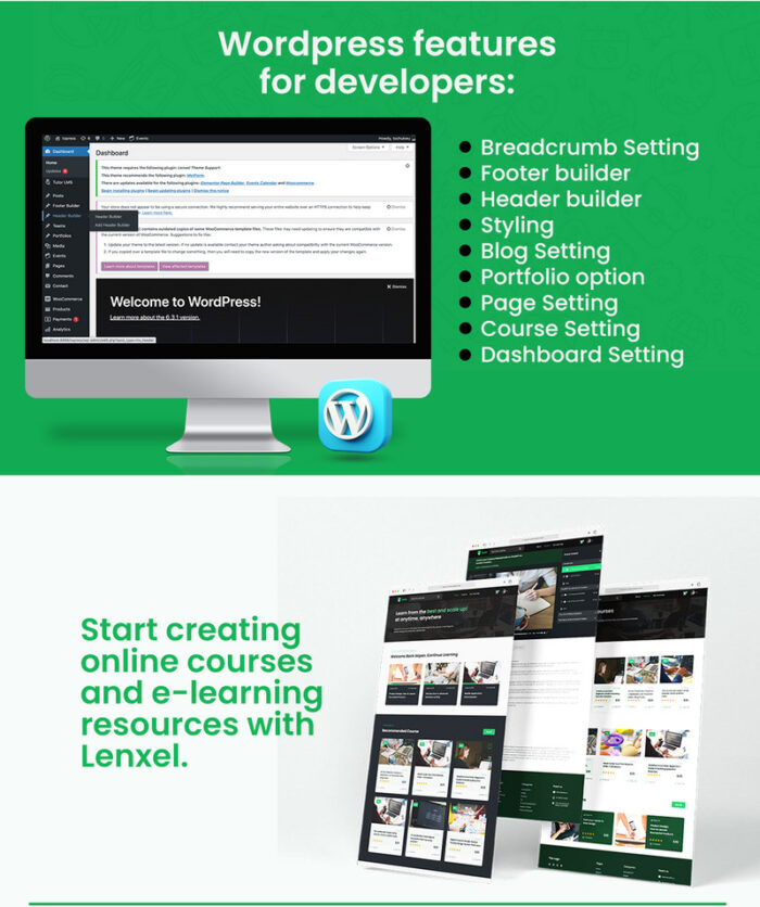 Lenxel - Sistem Manajemen Pembelajaran untuk Tema Wordpress - Fitur Gambar 7