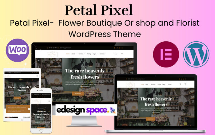 Petal Pixel - Tema WordPress elemen toko atau butik bunga dan toko bunga - Fitur Gambar 1