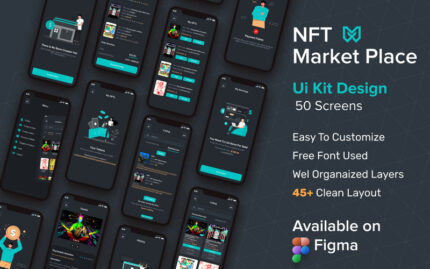 Pasar NFT terbaik untuk membeli Template HTML5 & Desain Aplikasi Seluler Figma - Fitur Gambar 1