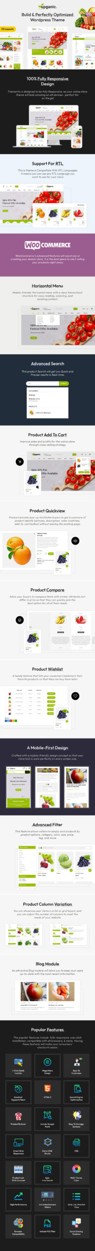 Upganic – Tema WooCommerce Sayuran, Supermarket & Makanan Organik - Fitur Gambar 1