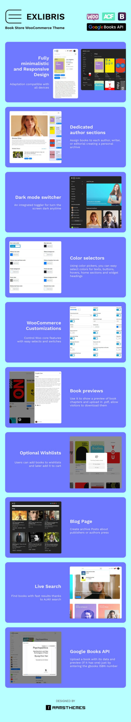 EXLIBRIS - Tema Toko Buku WooCommerce - Fitur Gambar 1