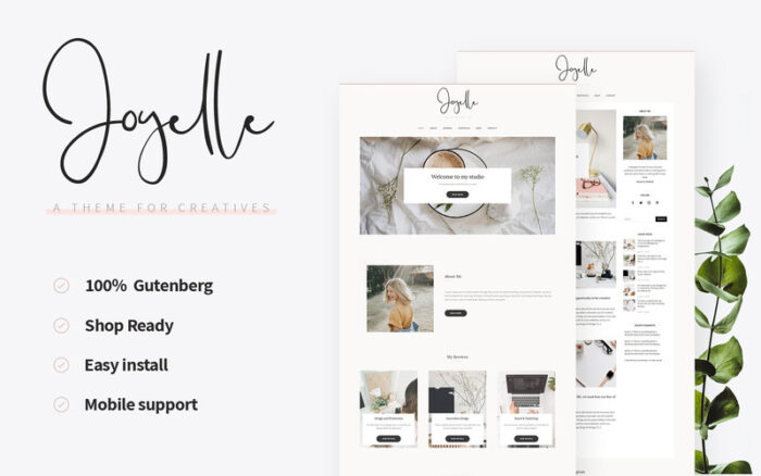 Joyelle - Tema WordPress Artis Kreatif - Fitur Gambar 1