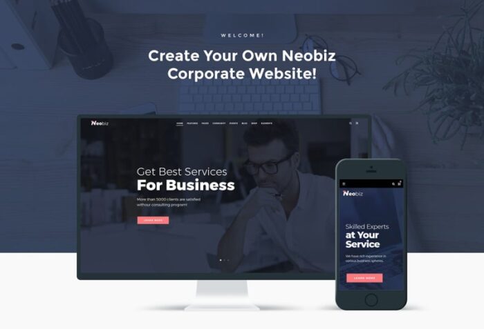 Neobiz - Tema WordPress Elementor Korporat - Fitur Gambar 1