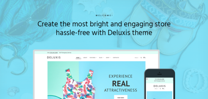 Deluxis - Tema WooCommerce Elementor Toko Mode - Gambar Fitur 1