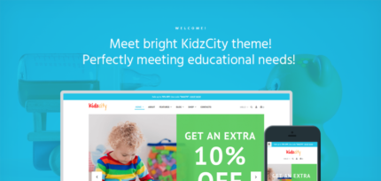 Kidz City - Tema Elementor WooCommerce Toko Anak-anak - Fitur Gambar 1