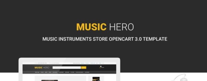 Music Hero - Toko Alat Musik Mewah Online Template OpenCart - Fitur Gambar 1