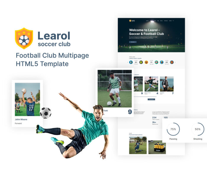 Learol - Template Situs Web HTML5 Klub Sepak Bola - Fitur Gambar 2