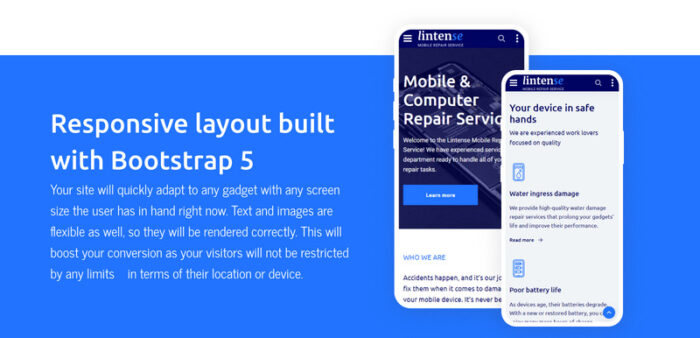 Lintense - Template Halaman Arahan Perusahaan Reparasi Ponsel Pintar - Fitur Gambar 6