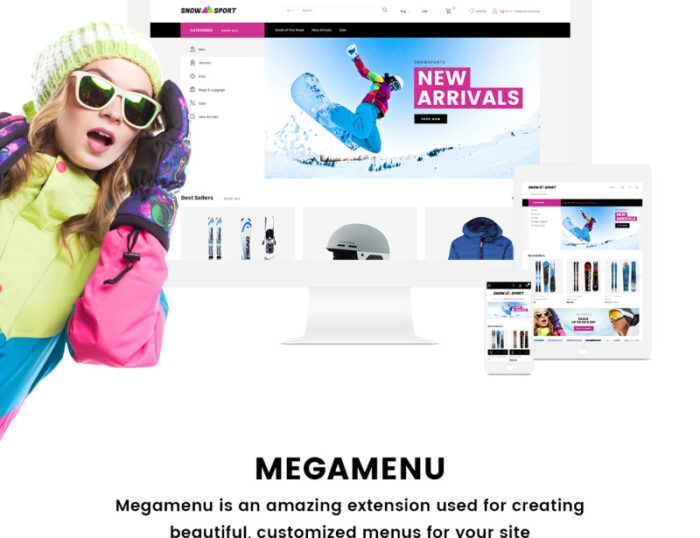 SnowSport - Tema Magento Peralatan Olahraga Ekstrim - Fitur Gambar 8