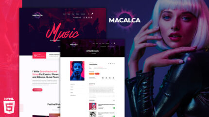 Template Situs Web HMTL5 Penggemar Musik Macalca - Fitur Gambar 1