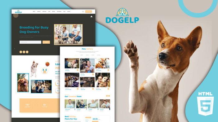 Templat Situs Web Landing Page Penampungan Hewan Anjing Dogelp - Fitur Gambar 1