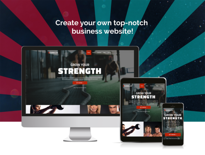 Barbellox - Tema WordPress Elementor Modern Serbaguna untuk Gym - Fitur Gambar 1