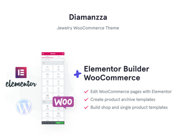 Diamanzza - Tema WooCommerce Toko Perhiasan - Fitur Gambar 1