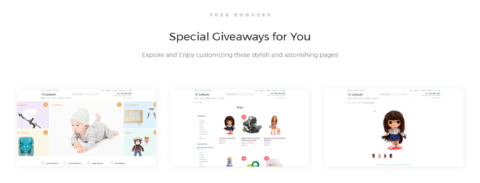 Leisum - Tema ECommerce Minimal Elementor WooCommerce Toko Anak-anak - Fitur Gambar 2