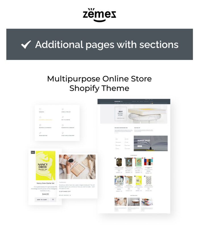 Tema Shopify Responsif Buku - Fitur Gambar 1